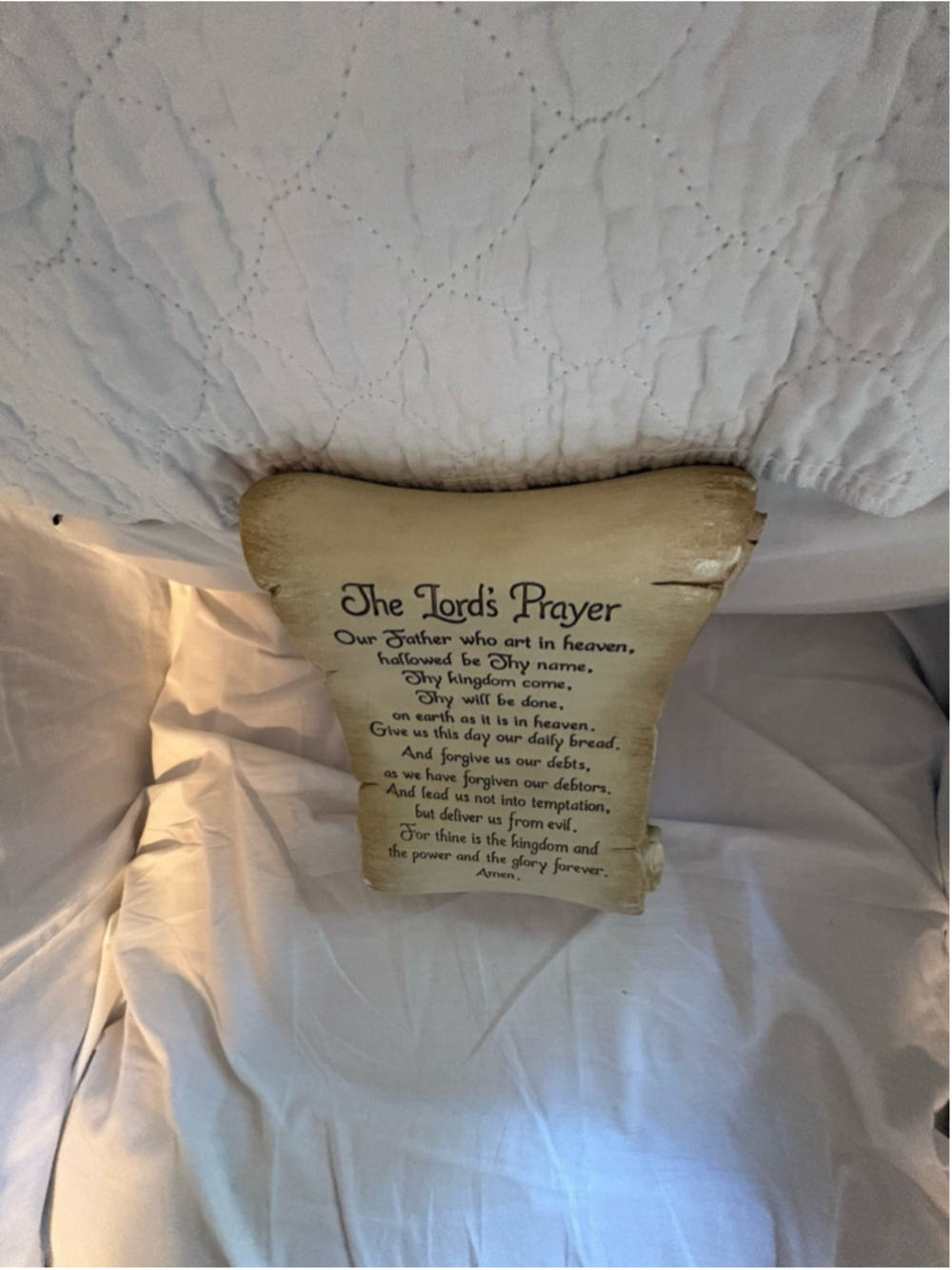 The Lord's Prayer Decorative Scroll Plaque Christian Collectible 9.5”x8” - Picture 2 of 5